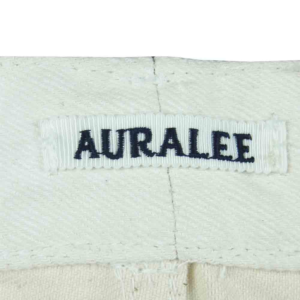 AURALEE オーラリー A00P01DM HARD TWIST DENIM 5P PANTS デニム パンツ コットン オフホワイト系 34【中古】