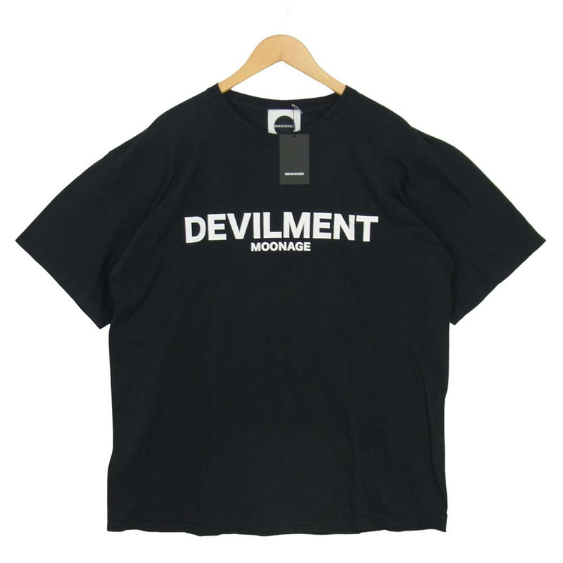 Moonage Devilment ムーンエイジデビルメント mcs-0617 PRINT OVER T-shirt プリント オーバー Tシャツ ブラック系 F【新古品】【未使用】【中古】