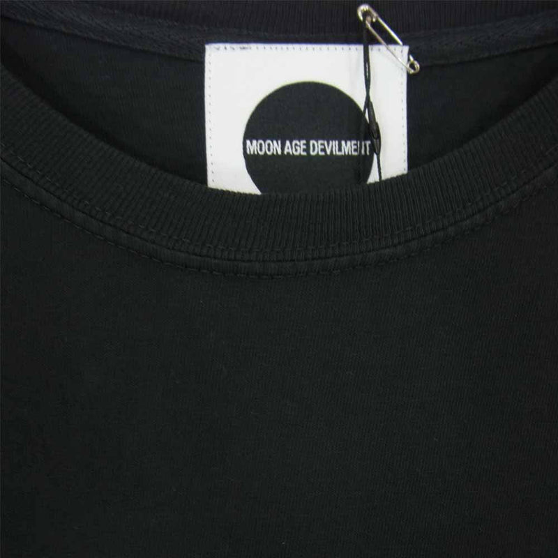 Moonage Devilment ムーンエイジデビルメント mcs-0617 PRINT OVER T-shirt プリント オーバー Tシャツ ブラック系 F【新古品】【未使用】【中古】