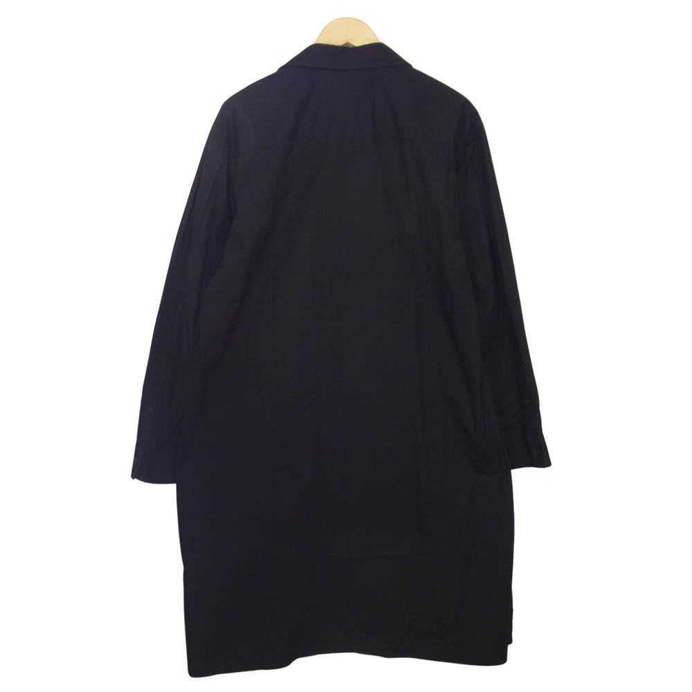 Yohji Yamamoto ヨウジヤマモト GroundY 21SS GT-B13-004 40/2 Cotton Broad Double Collar Big Shirt コットンブロード ダブルカラー ビッグシャツ ブラック系 3【新古品】【未使用】【中古】