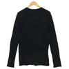 CHROME HEARTS クロムハーツ（原本無） 国内正規品 フレアボタン 袖 クロス レザー パッチ ヘンリーネック サーマル カットソー ブラック系 SM【中古】