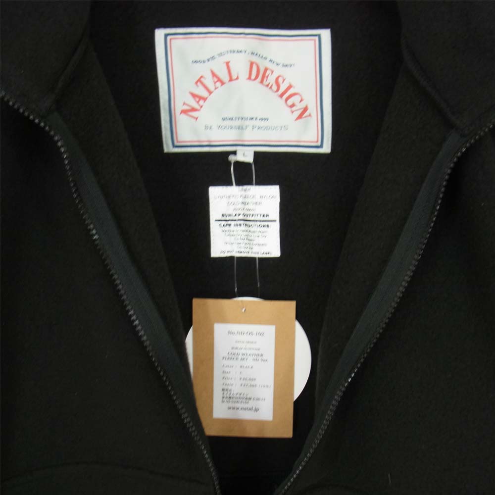 NATAL DESIGN ネイタルデザイン COLD WEATHER FLEECE JACKET ND コールドウェザー ブラック系 L【新古品】【未使用】【中古】