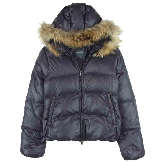 DUVETICA デュベティカ D.030.01.MFN-1001R ADHARA アダラ ラクーン ファー ダウン ジャケット パープル系 36【中古】