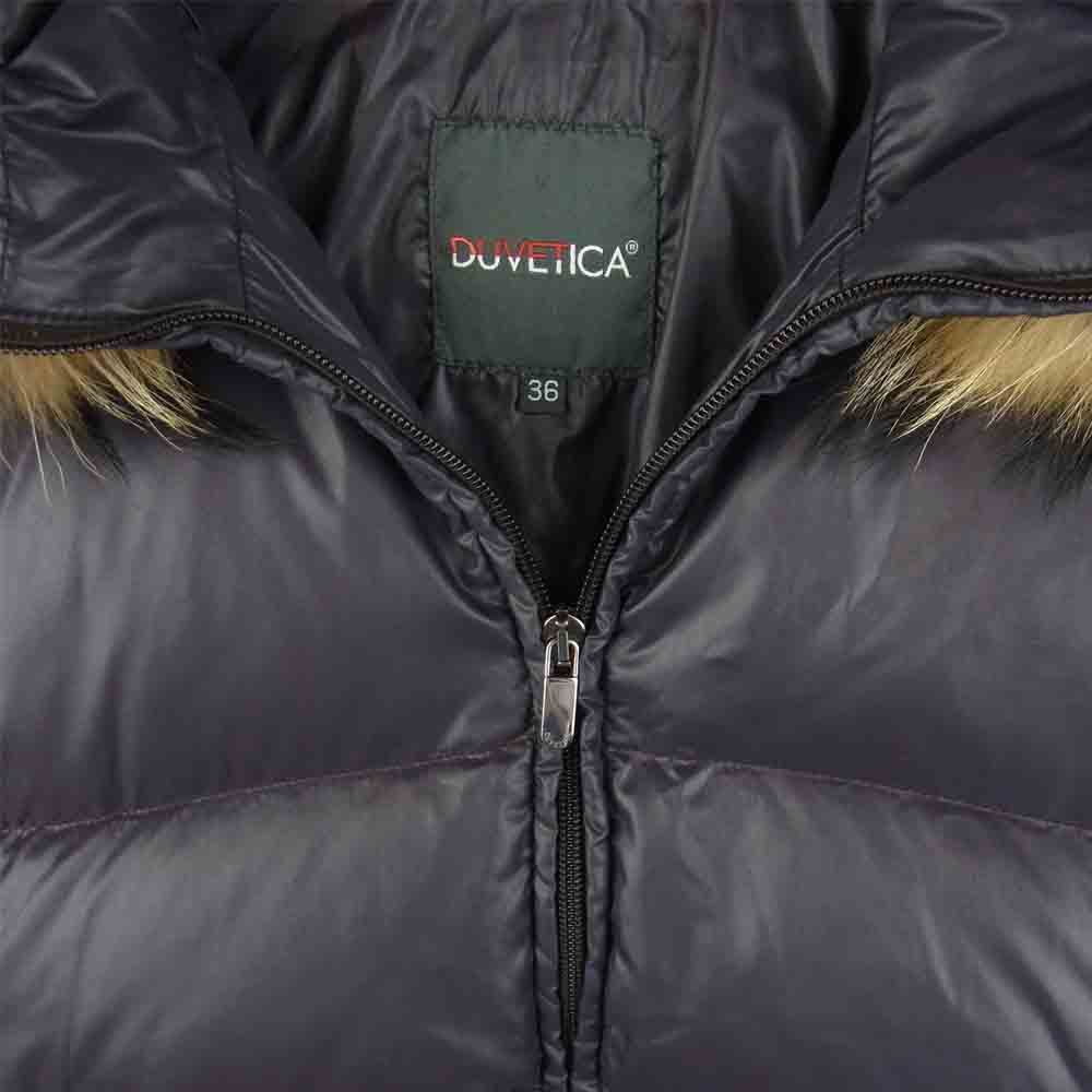 DUVETICA デュベティカ D.030.01.MFN-1001R ADHARA アダラ ラクーン ファー ダウン ジャケット パープル系 36【中古】
