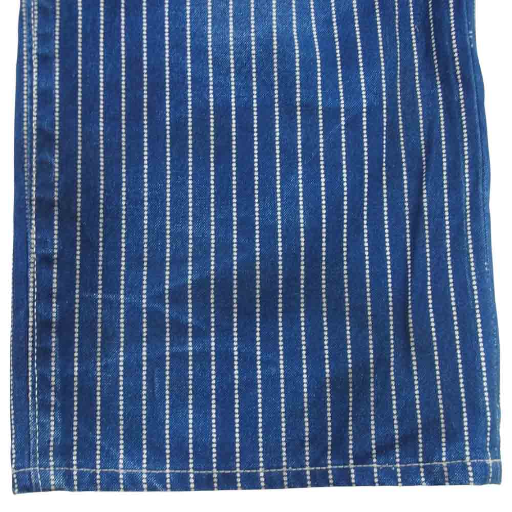 エターナル 52174 ウォバッシュ ストライプ 5ポケット コットン パンツ 日本製 インディゴブルー系 34【中古】