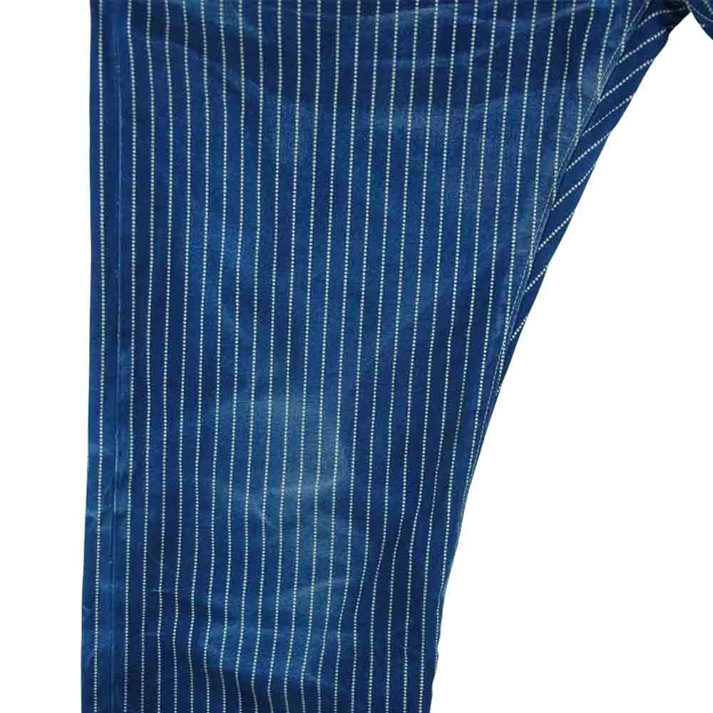 エターナル 52174 ウォバッシュ ストライプ 5ポケット コットン パンツ 日本製 インディゴブルー系 34【中古】