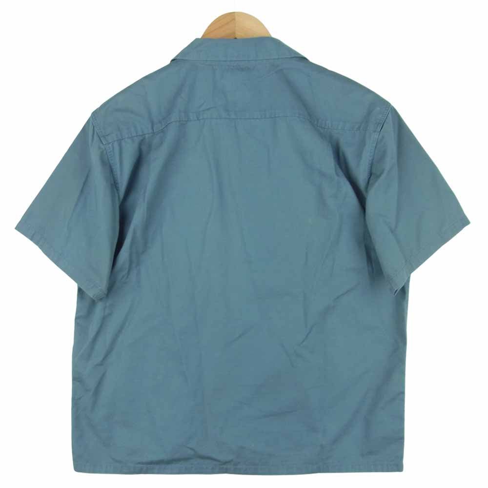 TENDERLOIN テンダーロイン 開襟 オープンカラー ワーク 半袖 シャツ コットン グレイッシュブルー系 XS【中古】
