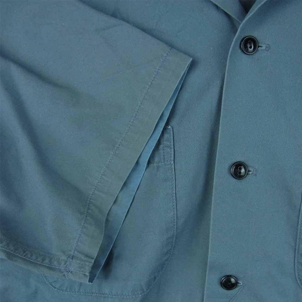 TENDERLOIN テンダーロイン 開襟 オープンカラー ワーク 半袖 シャツ コットン グレイッシュブルー系 XS【中古】