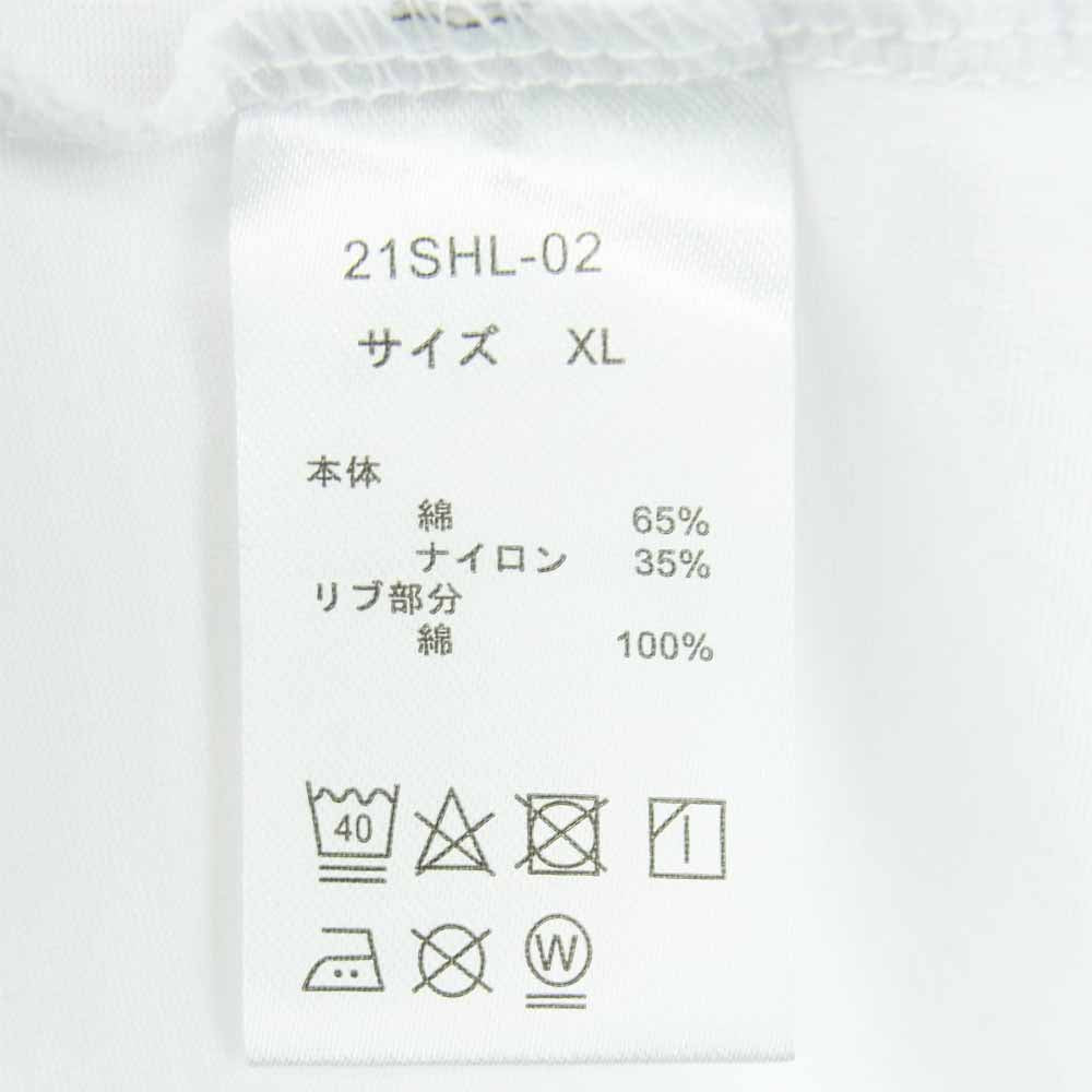 CALEE キャリー 21SHL-02 SHELTECH Drop shoulder t-shirt ドロップショルダー 半袖 Tシャツ ホワイト系 XL【中古】