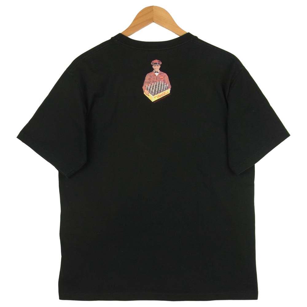 A BATHING APE アベイシングエイプ コカコーラ 胸ポケット 半袖 Tシャツ コットン ブラック系 L【中古】