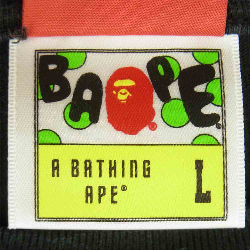 A BATHING APE アベイシングエイプ コカコーラ 胸ポケット 半袖 Tシャツ コットン ブラック系 L【中古】