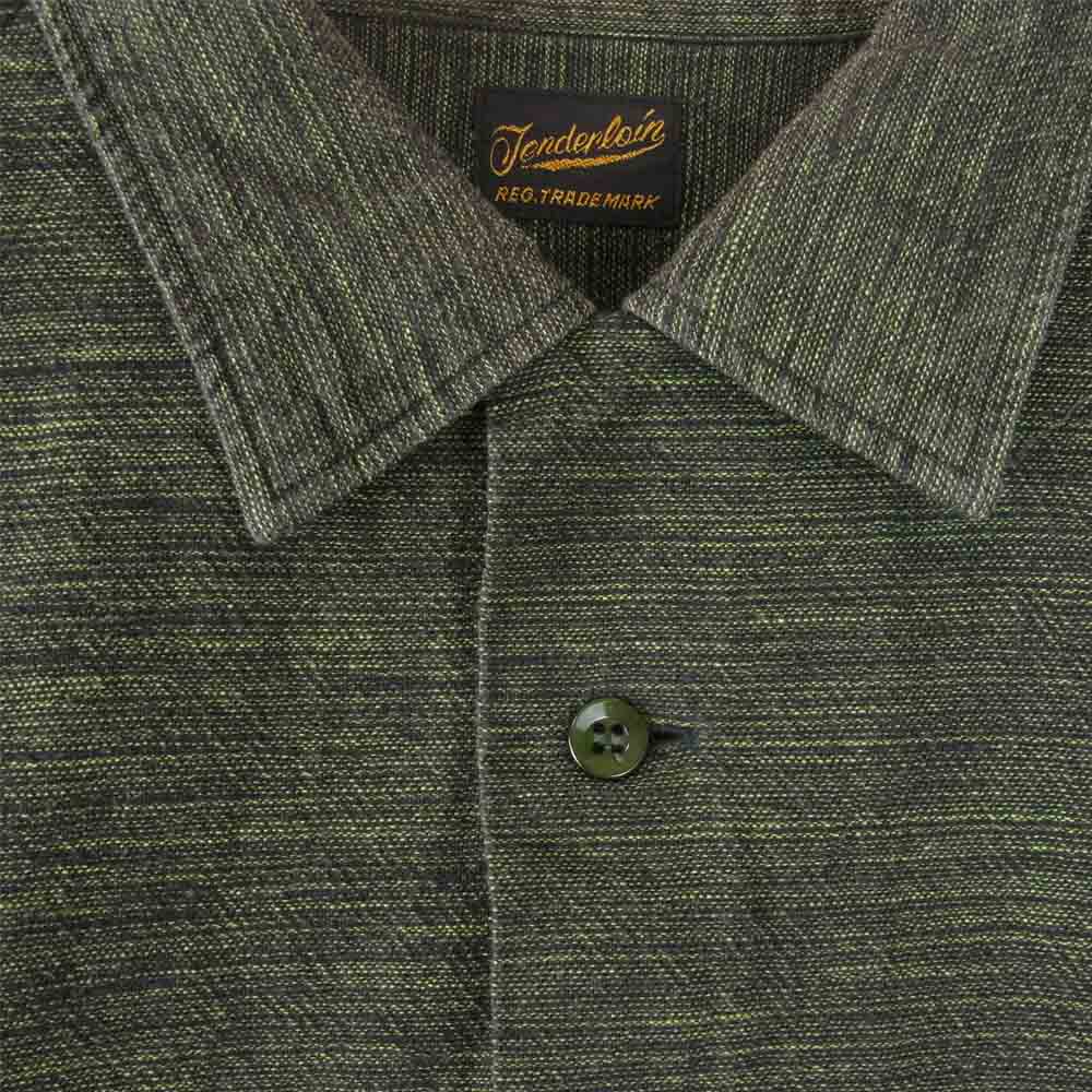 TENDERLOIN テンダーロイン T-MEXICAN SHT メキシカン オープンカラー カーキ系 XS【中古】