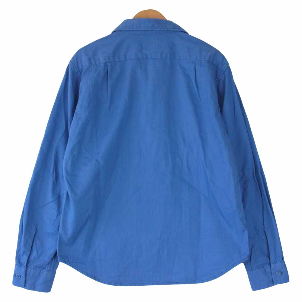 TENDERLOIN テンダーロイン T-WORK SHT ヘリンボーン ワーク ブルー系 XS【中古】