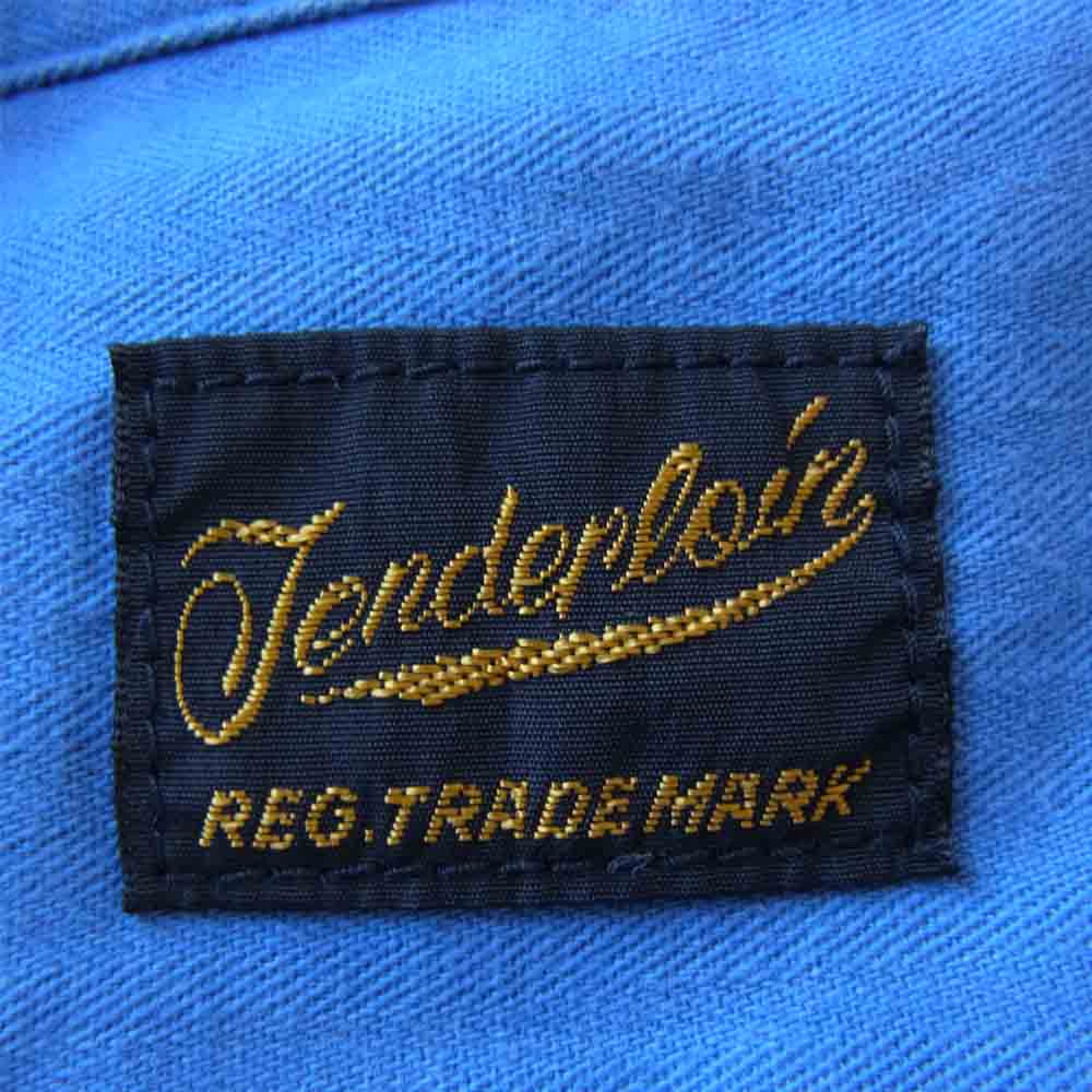 TENDERLOIN テンダーロイン T-WORK SHT ヘリンボーン ワーク ブルー系 XS【中古】