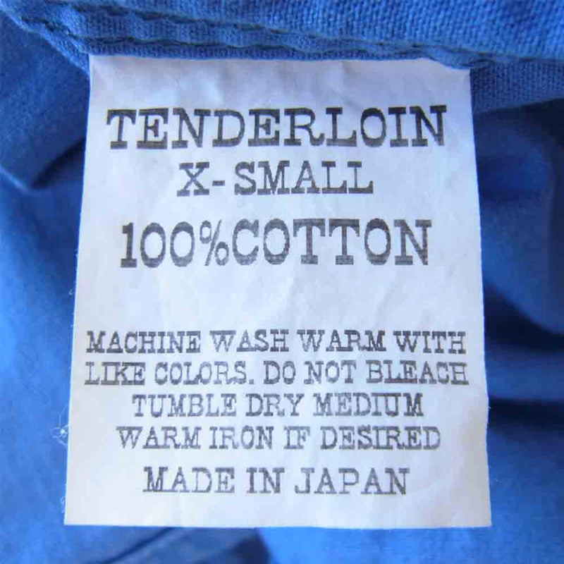 TENDERLOIN テンダーロイン T-WORK SHT ヘリンボーン ワーク ブルー系 XS【中古】