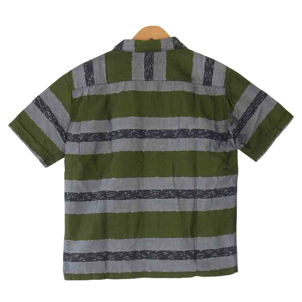 TENDERLOIN テンダーロイン T-BORDER SHT ボーダー オープンカラー カーキ系 グレー系 XS【中古】