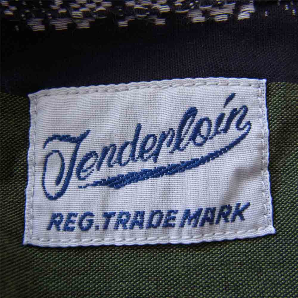 TENDERLOIN テンダーロイン T-CHECKED SHT SHORT エンブロイダリー 刺繍 チェック オープンカラー カーキ系 XS【中古】