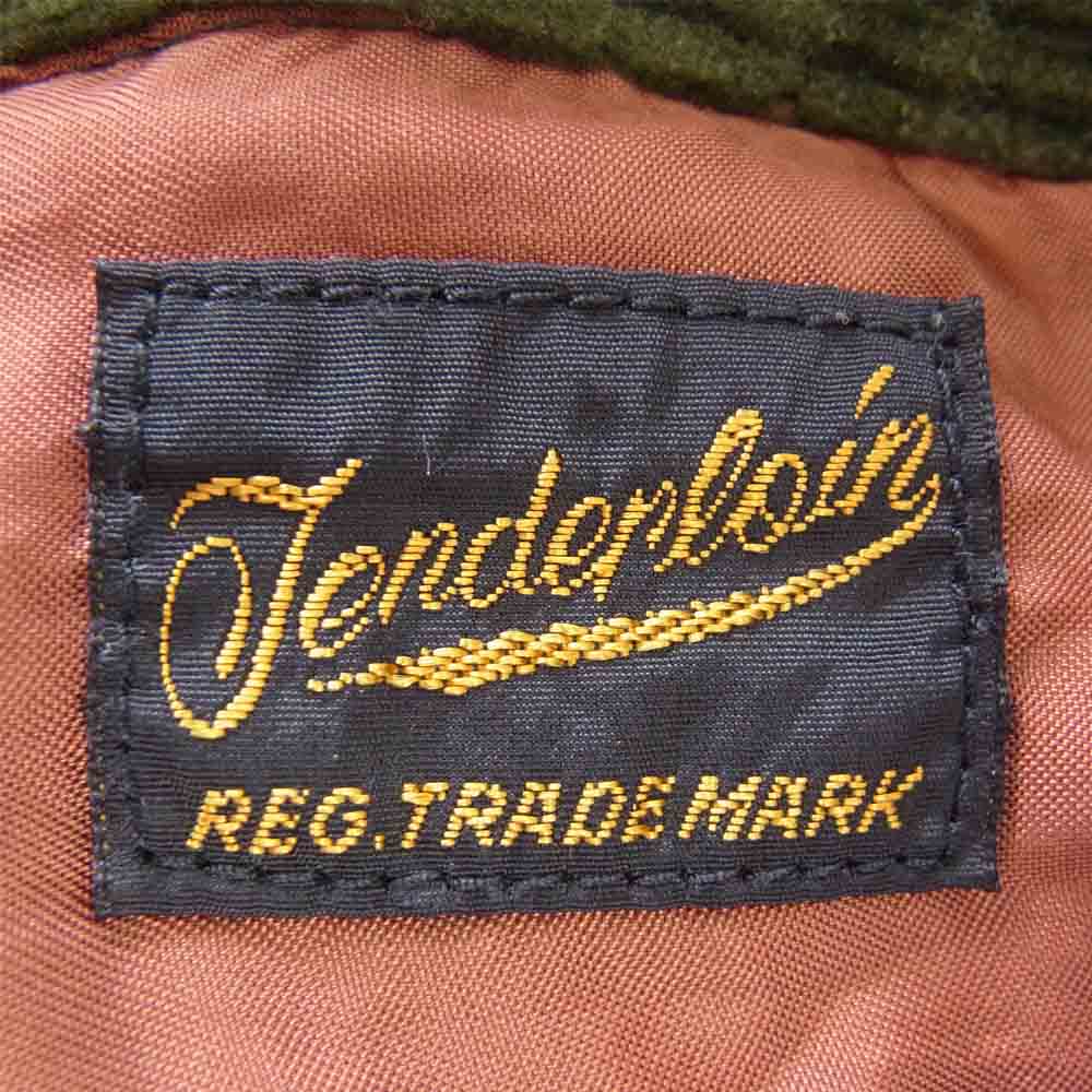 TENDERLOIN テンダーロイン T-CORDUROY SHT コーデュロイ オープンカラー カーキ系 S【中古】