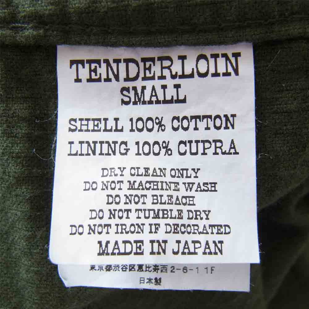 TENDERLOIN テンダーロイン T-CORDUROY SHT コーデュロイ オープンカラー カーキ系 S【中古】