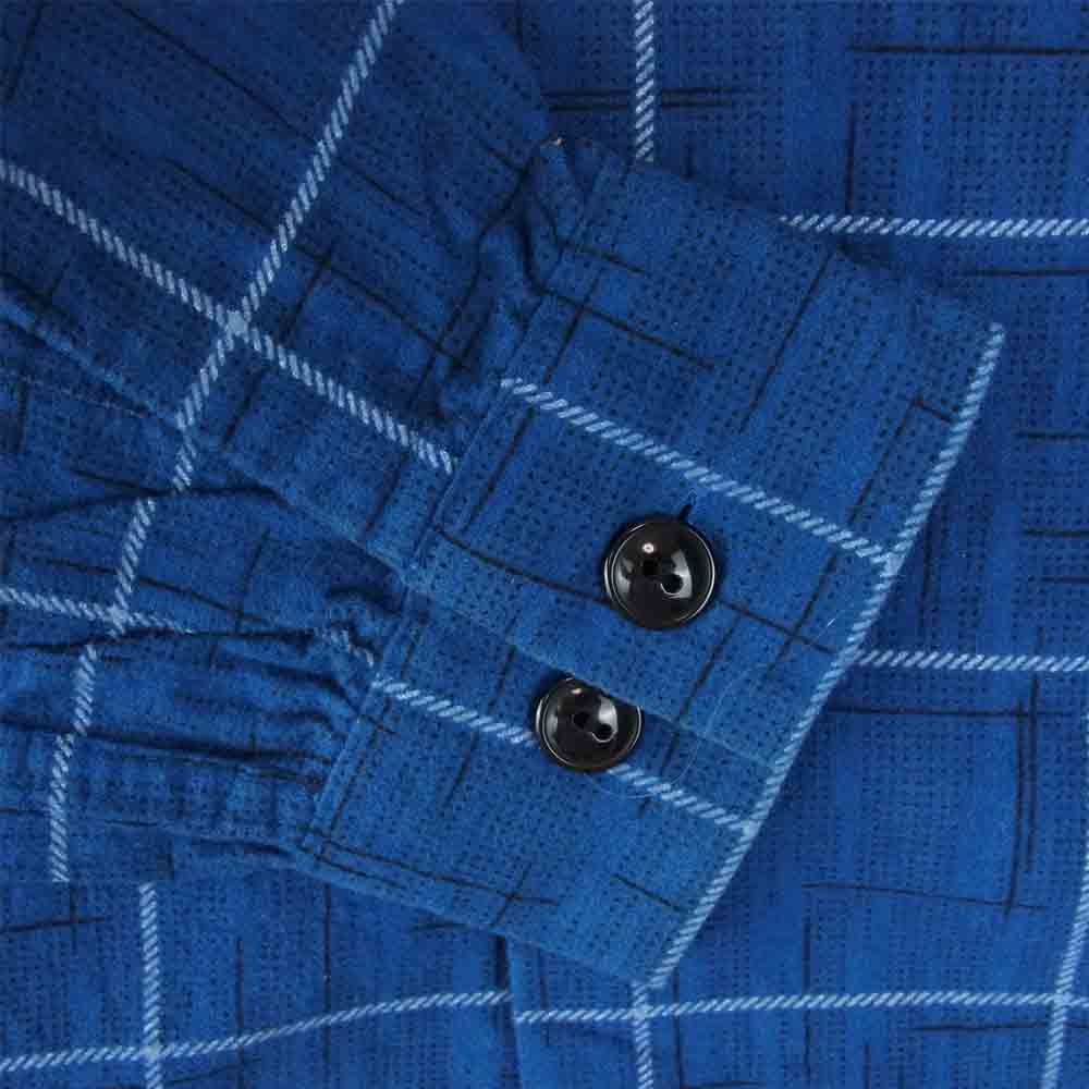 TENDERLOIN テンダーロイン T-PRINT FLANNEL SHT プリント フランネル オープンカラー ネイビー系 S【中古】
