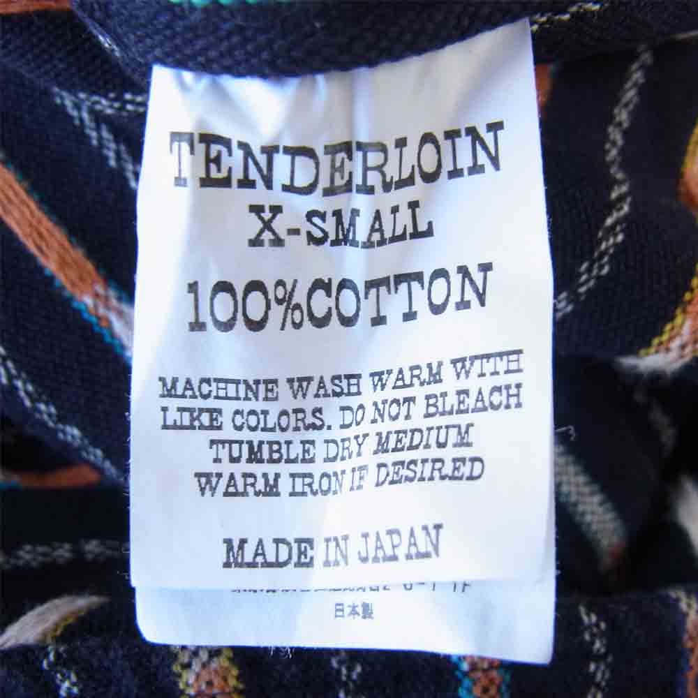 TENDERLOIN テンダーロイン T-GTM SHT グアテマラ ガテマラ ネイビー系 XS【中古】
