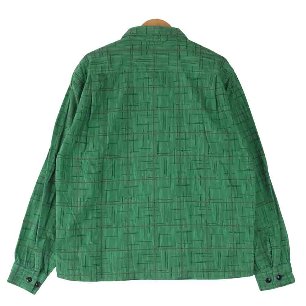 TENDERLOIN テンダーロイン T-PRINT FLANNEL SHT プリント フランネル オープンカラー グリーン系 XS【中古】