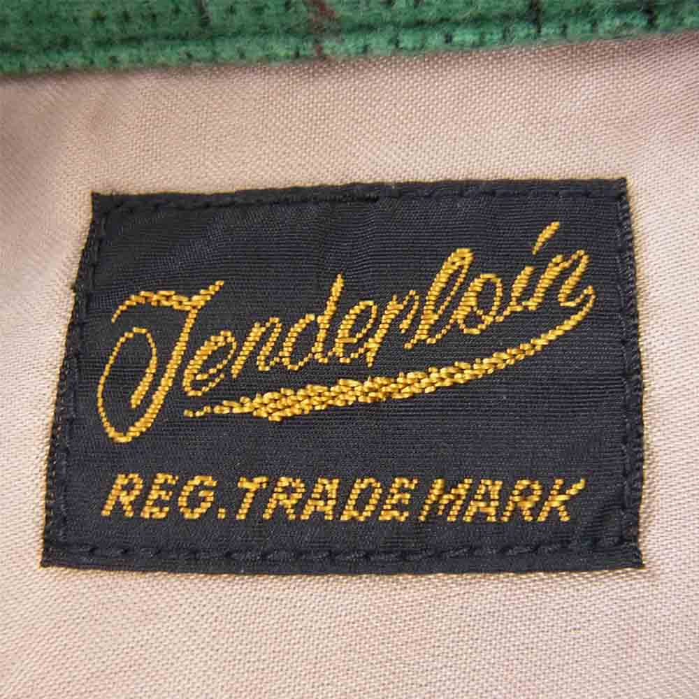 TENDERLOIN テンダーロイン T-PRINT FLANNEL SHT プリント フランネル オープンカラー グリーン系 XS【中古】