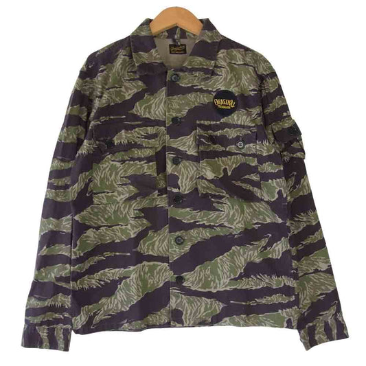 TENDERLOIN テンダーロイン T-BAMBOO SHT バンブー カモ柄 タイガーカモ カーキ系×ブラウン系 XS【中古】