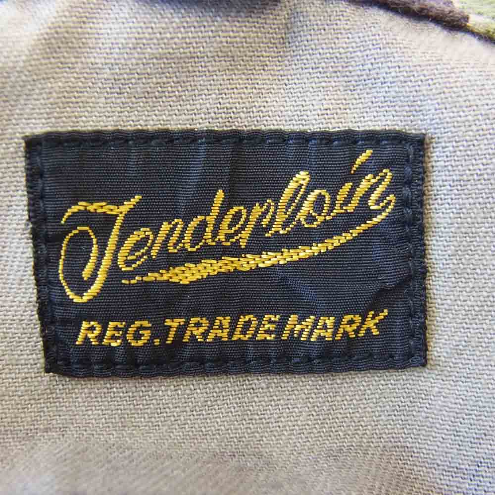 TENDERLOIN テンダーロイン T-BAMBOO SHT バンブー カモ柄 タイガーカモ カーキ系×ブラウン系 XS【中古】