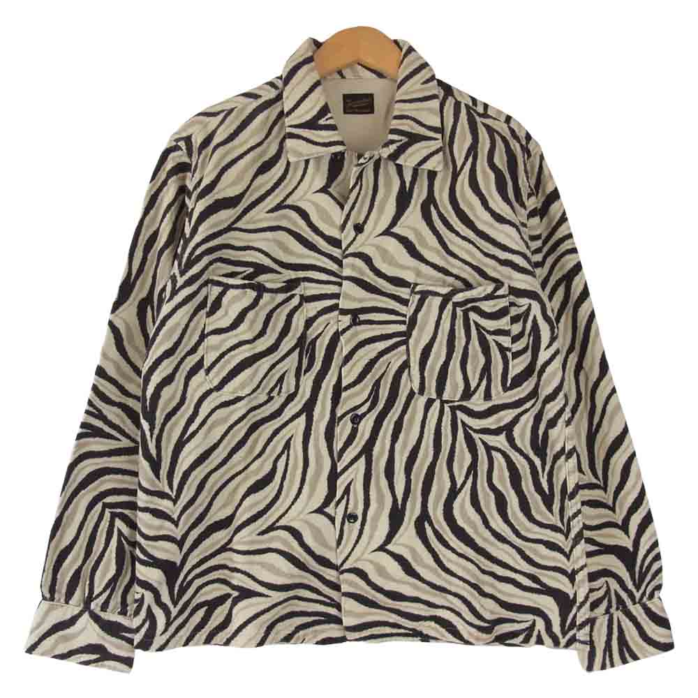 TENDERLOIN テンダーロイン T-CORDUROY SHT A コーデュロイ ゼブラ柄 オープンカラー マルチカラー系 S【中古】