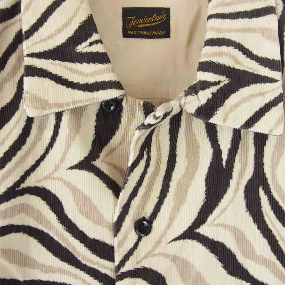 TENDERLOIN テンダーロイン T-CORDUROY SHT A コーデュロイ ゼブラ柄 オープンカラー マルチカラー系 S【中古】