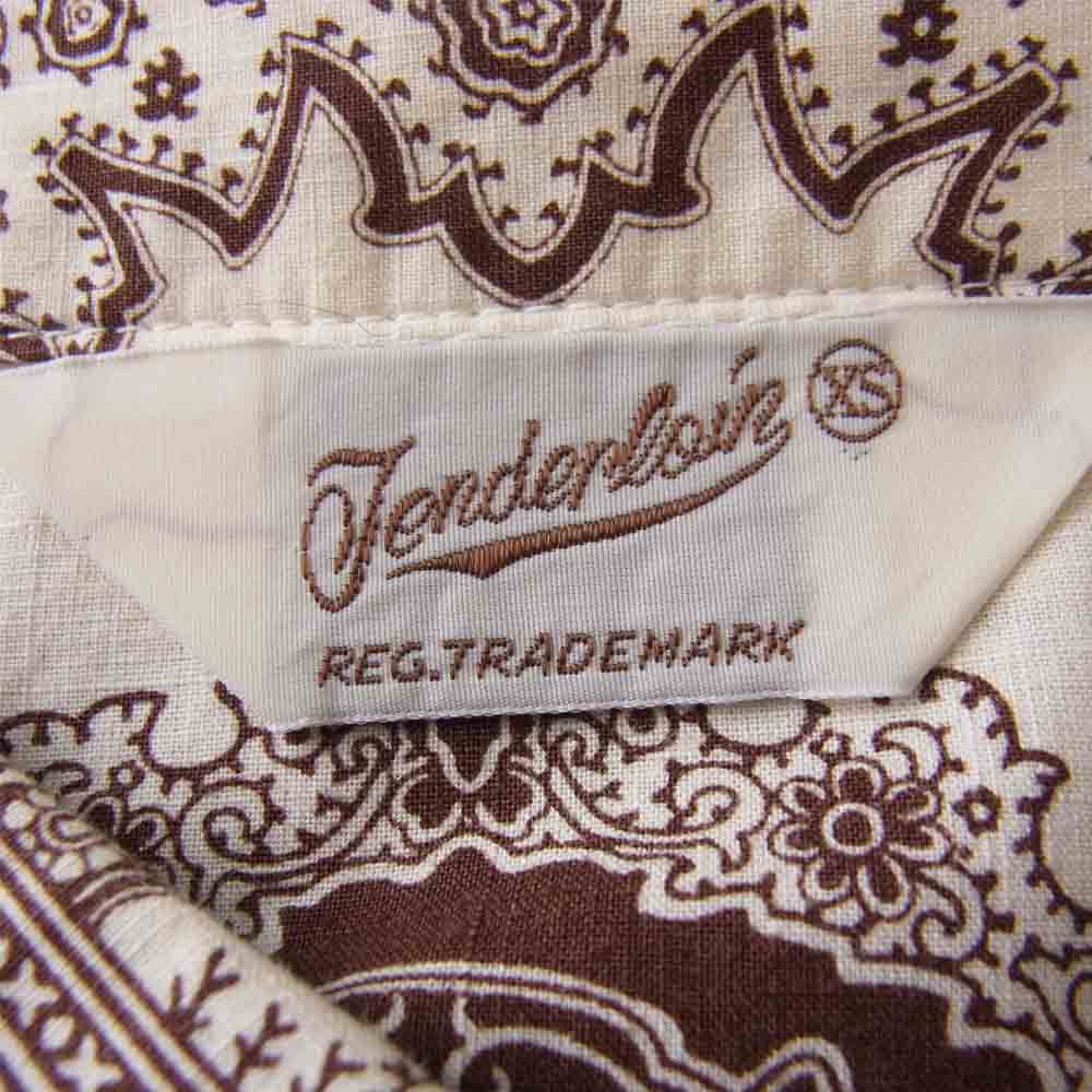 TENDERLOIN テンダーロイン T-PAISLEY SHT L/S ホワイト系×ブラウン系 XS【中古】