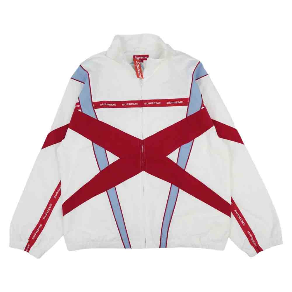 Supreme シュプリーム 21SS Cross Paneled Track Jacket クロス パネル トラック ジャケット ホワイト系 L【新古品】【未使用】【中古】