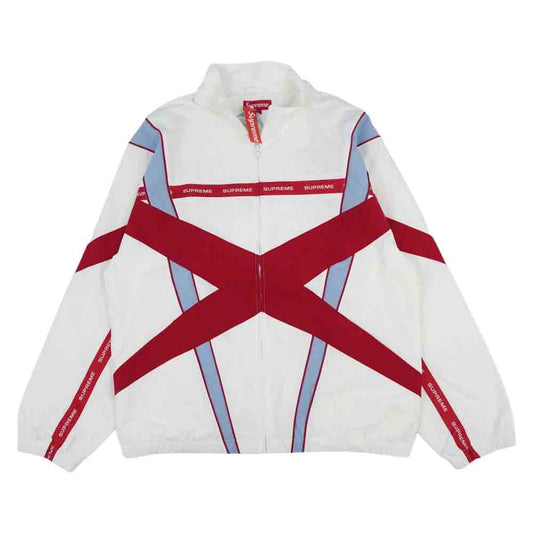 Supreme シュプリーム 21SS Cross Paneled Track Jacket クロス パネル トラック ジャケット ホワイト系 L【新古品】【未使用】【中古】