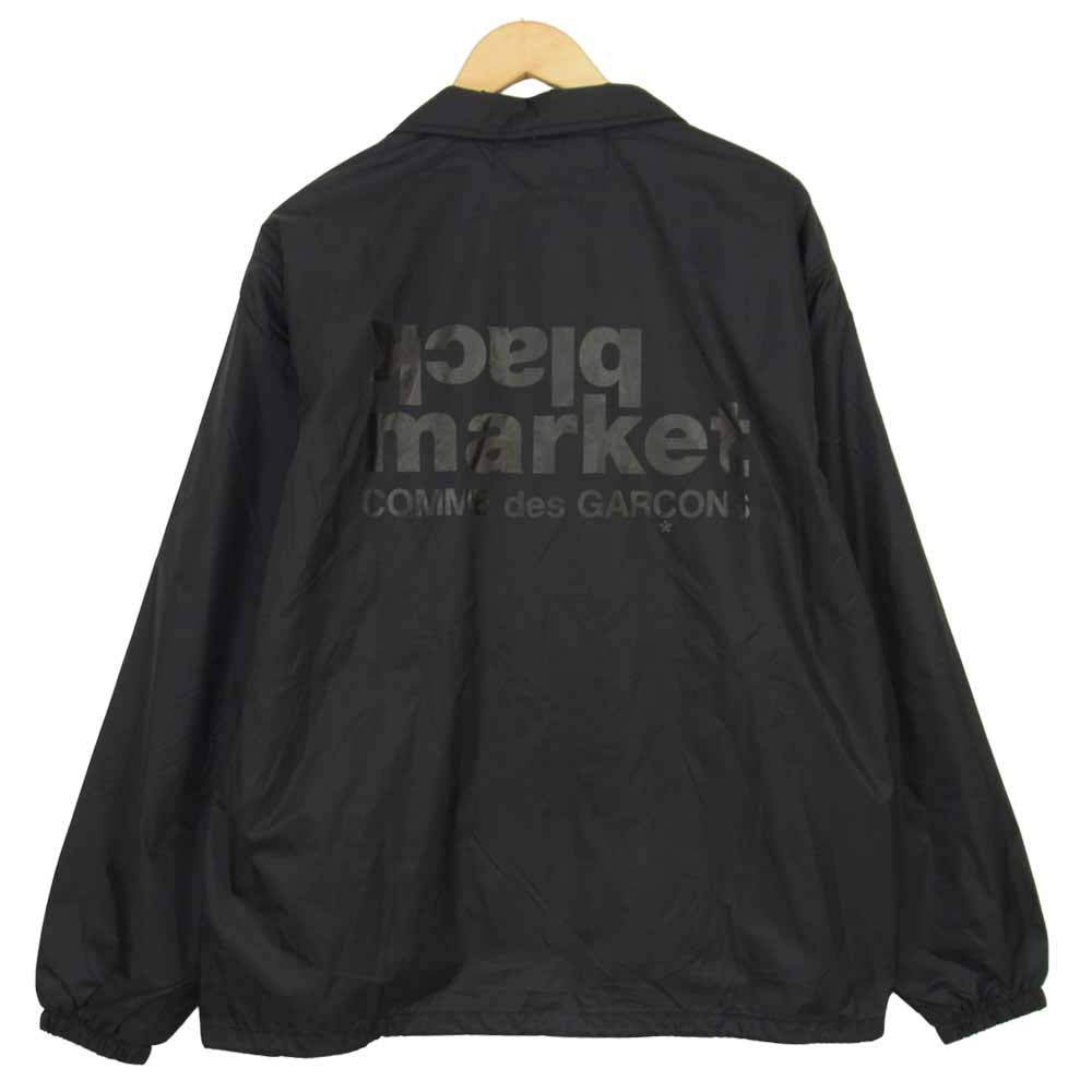 COMME des GARCONS コムデギャルソン black market ブラックマーケット OD-J004 coach jacket バックロゴプリント コーチジャケット ブラック系 L【新古品】【未使用】【中古】