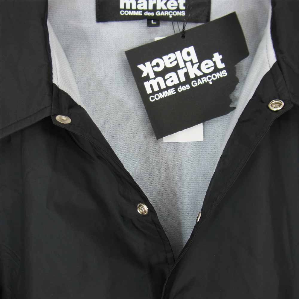 COMME des GARCONS コムデギャルソン black market ブラックマーケット OD-J004 coach jacket バックロゴプリント コーチジャケット ブラック系 L【新古品】【未使用】【中古】