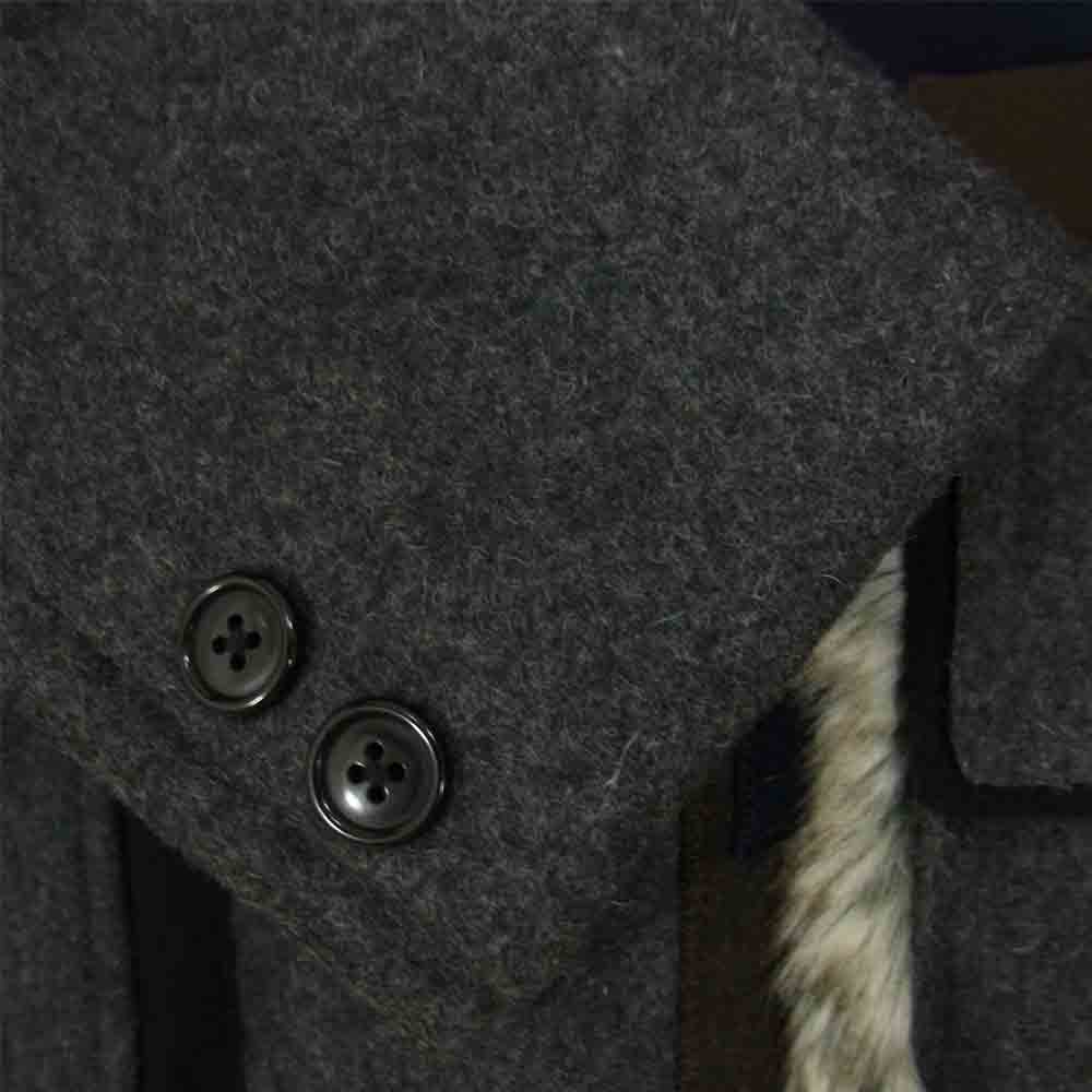 kolor カラー 17AW 17WCM-J05109 ファー付 切替 テーラード ジャケット グレー系 5【美品】【中古】