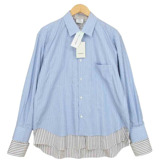 COMME des GARCONS コムデギャルソン SHIRT × ヴェトモン VETEMENTS 17SS MSS17CDG5レイヤード 切替シャツ ライトブルー系 M【新古品】【未使用】【中古】