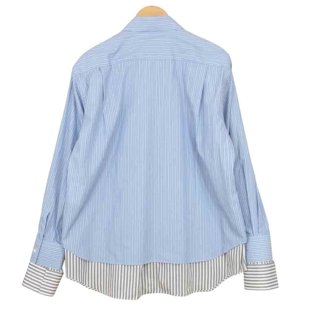 COMME des GARCONS コムデギャルソン SHIRT × ヴェトモン VETEMENTS 17SS MSS17CDG5レイヤード 切替シャツ ライトブルー系 M【新古品】【未使用】【中古】