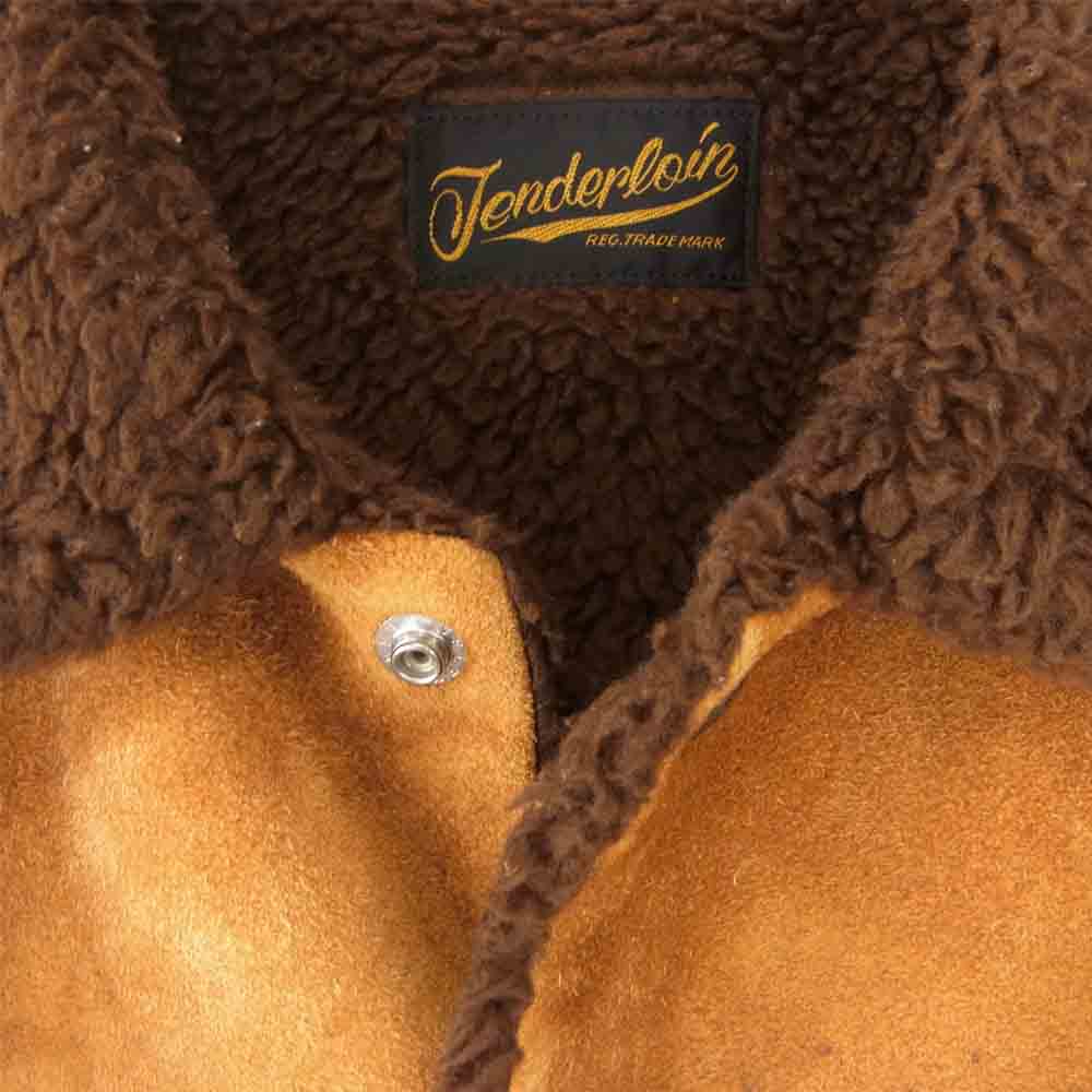TENDERLOIN テンダーロイン T-SADDLE SUEDE JKT サドル スエード レザー ジャケット ブラウン系 XS【中古】