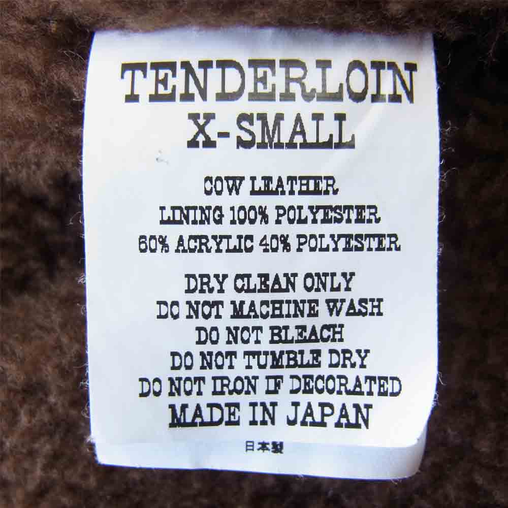TENDERLOIN テンダーロイン T-SADDLE SUEDE JKT サドル スエード レザー ジャケット ブラウン系 XS【中古】