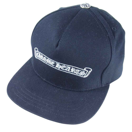 CHROME HEARTS クロムハーツ（原本無） 国内正規品 CH ロゴ コットン キャップ 帽子 ブラック系 53-60【中古】