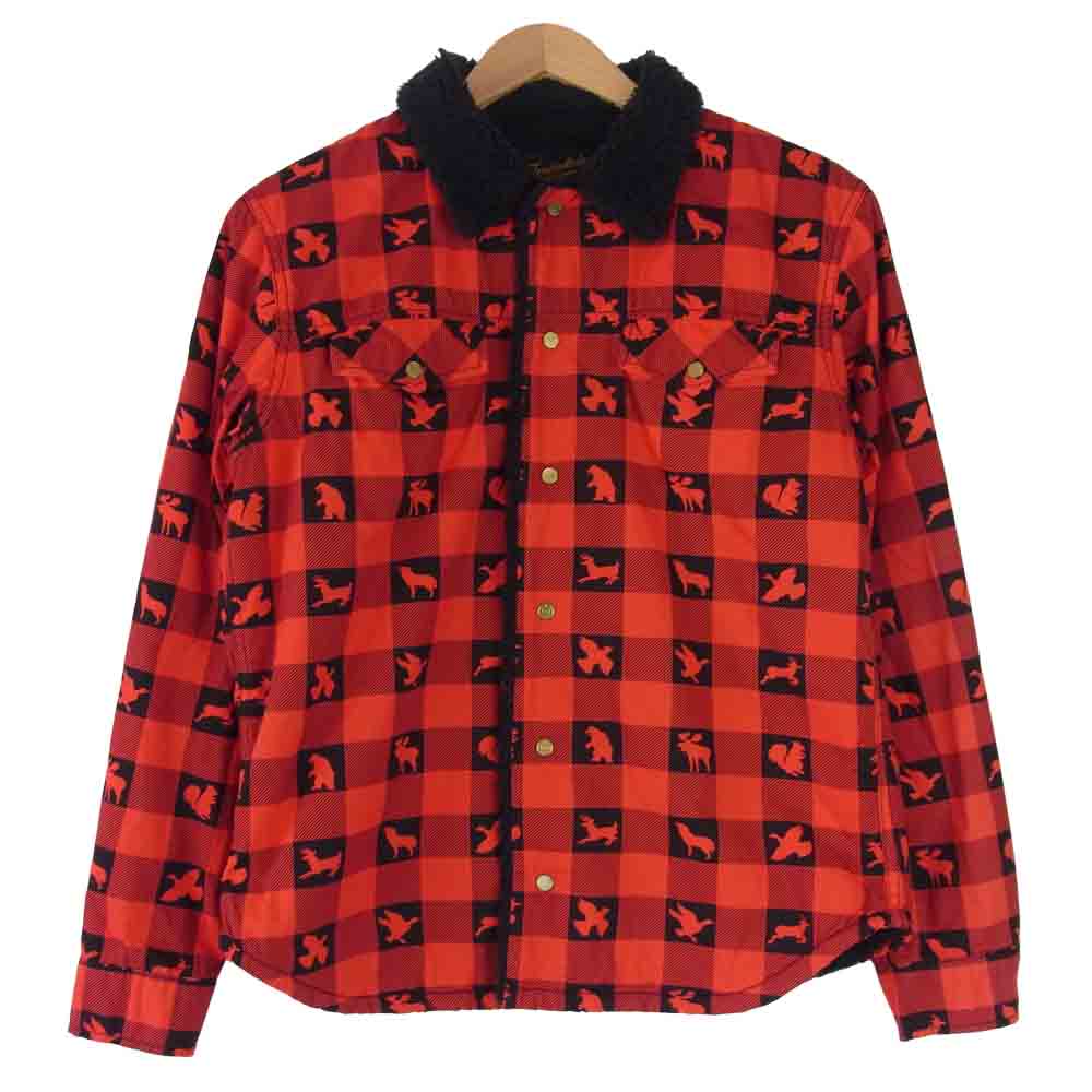 TENDERLOIN テンダーロイン T-SHERPA SHT W シェラ ウィンチェスター ボア チェック シャツ レッド系×ブラック系 XS【中古】