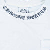 CHROME HEARTS クロムハーツ（原本無） スクロールラベル 胸ポケット ロゴ ダガー プリント Tシャツ ホワイト系 S【中古】