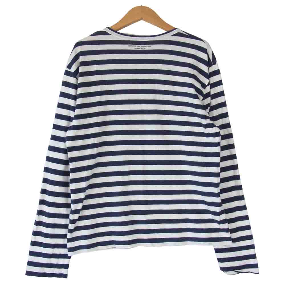 COMME des GARCONS コムデギャルソン ボーダー L/S 長袖 Tシャツ ネイビー系×ホワイト系 S【中古】