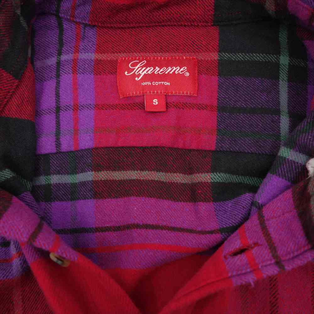 Supreme シュプリーム Daniel Johnston Plaid Shirt ダニエル ジョンストン プライド L/S シャツ レッド系 S【中古】