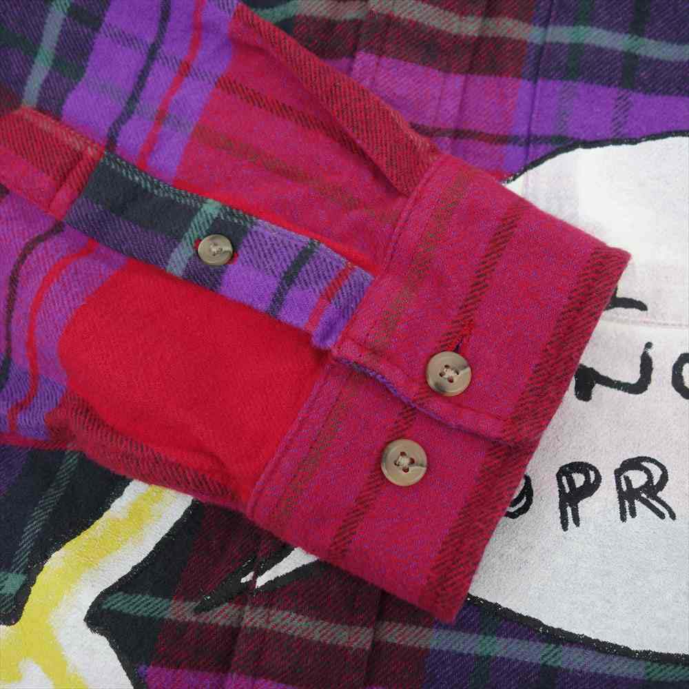 Supreme シュプリーム Daniel Johnston Plaid Shirt ダニエル ジョンストン プライド L/S シャツ レッド系 S【中古】