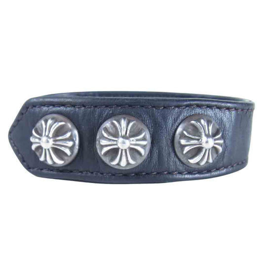 CHROME HEARTS クロムハーツ（原本無） 3BTN 2SNP 3ボタン 2スナップ ブレスレット ブラック系【中古】