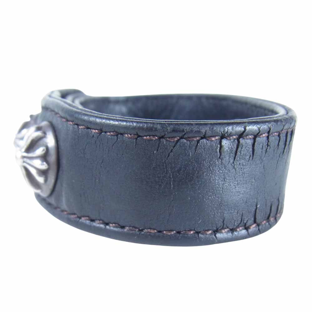 CHROME HEARTS クロムハーツ（原本無） 3BTN 2SNP 3ボタン 2スナップ ブレスレット ブラック系【中古】