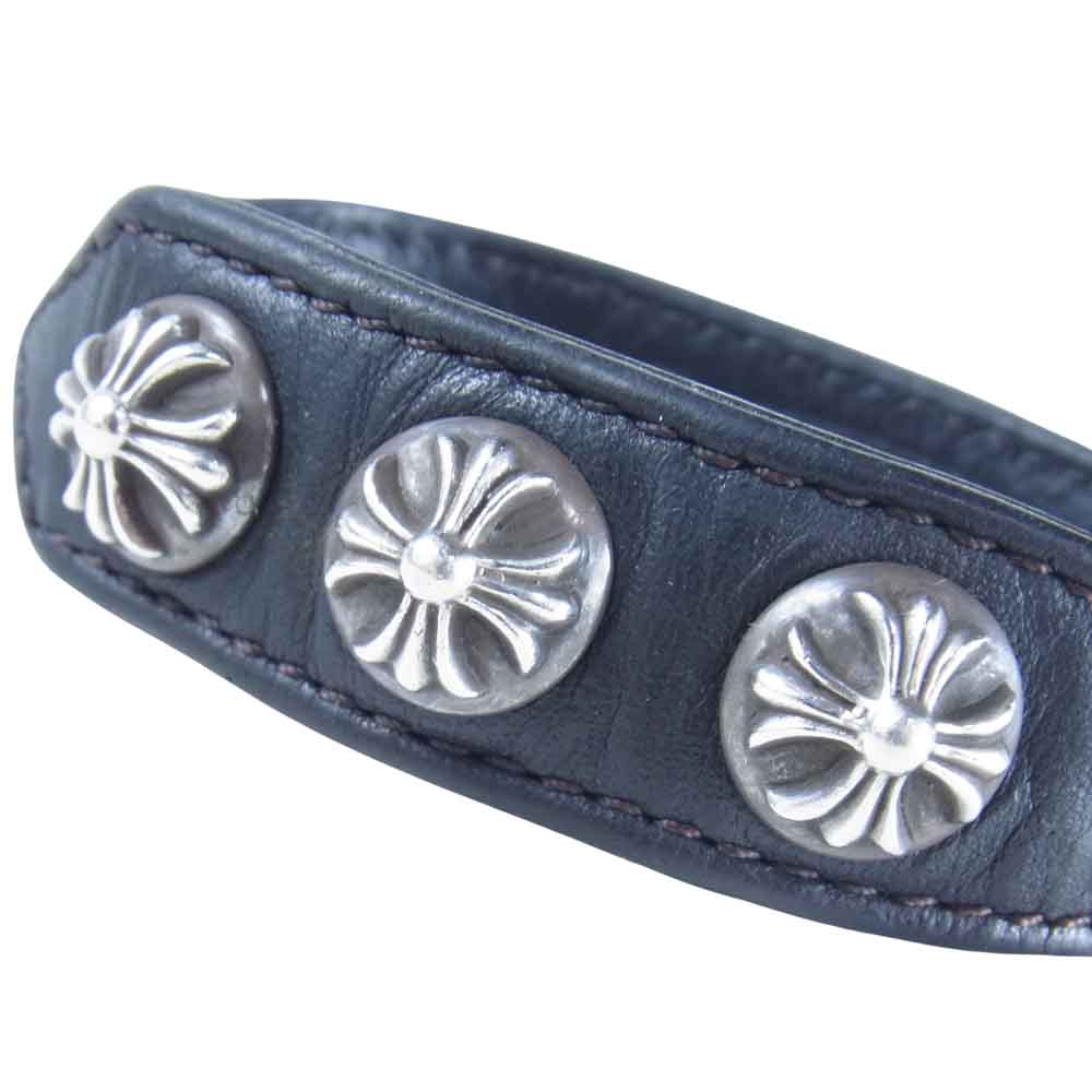 CHROME HEARTS クロムハーツ（原本無） 3BTN 2SNP 3ボタン 2スナップ ブレスレット ブラック系【中古】